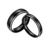 Funki Buys | Rings | Black Titanium Wedding Band Ring 1 Pcs