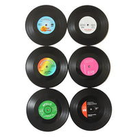 Funki Buys | Coasters | Vinyl Record Coaster Set | 6 Pcs Retro Set
