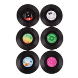 Funki Buys | Coasters | Vinyl Record Coaster Set | 6 Pcs Placemat Set
