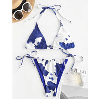 Funki Buys | Swimwear |Women's Draw String Bikini |Cow Print