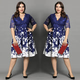 Funki Buys | Dresses | Women's Plus Size Half Sleeve Print Wrap Dress