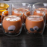 Funki Buys | Glasses | Cute Novelty Bear Glass 2 Pcs | Hot and Cold