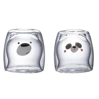 Funki Buys | Glasses | Cute Novelty Bear Glass 2 Pcs | Hot and Cold