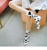 Funki Buys | Socks | Unisex Novelty Socks | Cow Print Stripes