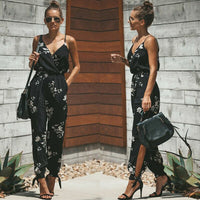 Funki Buys | Pants | Women's Fashion Jumpsuit | Floral and Solid Print