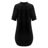 Funki Buys | Dresses | Women's Cotton Linen Shirt Dress | Beach Boho