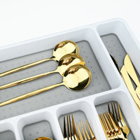Funki Buys | Cutlery Set | Gold Stainless Steel Mirror 30 Pcs Set
