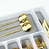 Funki Buys | Cutlery Set | Gold Stainless Steel Mirror 30 Pcs Set