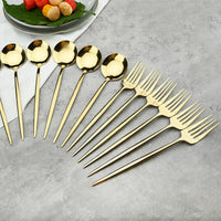 Funki Buys | Cutlery Set | Gold Stainless Steel Mirror 30 Pcs Set