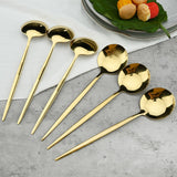 Funki Buys | Cutlery Set | Gold Stainless Steel Mirror 30 Pcs Set