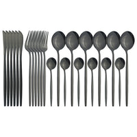 Funki Buys | Cutlery Set | Gold Stainless Steel Mirror 30 Pcs Set