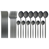 Funki Buys | Cutlery Set | Gold Stainless Steel Mirror 30 Pcs Set