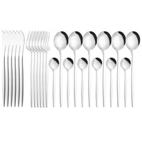 Funki Buys | Cutlery Set | Gold Stainless Steel Mirror 30 Pcs Set