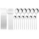 Funki Buys | Cutlery Set | Gold Stainless Steel Mirror 30 Pcs Set