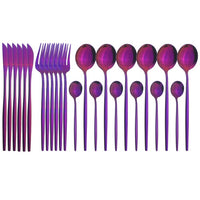 Funki Buys | Cutlery Set | Gold Stainless Steel Mirror 30 Pcs Set