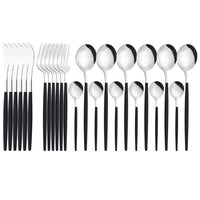 Funki Buys | Cutlery Set | Gold Stainless Steel Mirror 30 Pcs Set