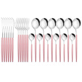 Funki Buys | Cutlery Set | Gold Stainless Steel Mirror 30 Pcs Set