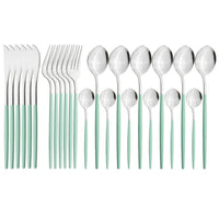 Funki Buys | Cutlery Set | Gold Stainless Steel Mirror 30 Pcs Set