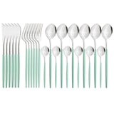 Funki Buys | Cutlery Set | Gold Stainless Steel Mirror 30 Pcs Set