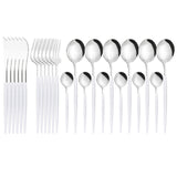 Funki Buys | Cutlery Set | Gold Stainless Steel Mirror 30 Pcs Set