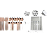 Funki Buys | Cutlery Set | Gold Stainless Steel Mirror 30 Pcs Set