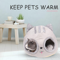 Funki Buys | Pet Beds | Cat Bed | Cute Cat Head Shaped Bed | Kitten Hut