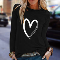 Funki Buys | Shirts | Women's Winter Shirt | Cute Heart Print Long Sleeve