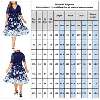 Funki Buys | Dresses | Women's Plus Size Half Sleeve Print Wrap Dress