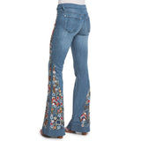 Funki Buys | Pants | Women's Hippy Style Jeans | Boho Flare Denim Pants