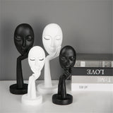 Funki Buys | Statues | Ornament, Abstract Woman's Face | Resin Art Sculpture