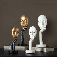 Funki Buys | Statues | Ornament, Abstract Woman's Face | Resin Art Sculpture
