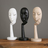 Funki Buys | Statues | Ornament, Abstract Woman's Face | Resin Art Sculpture