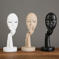 Funki Buys | Statues | Ornament, Abstract Woman's Face | Resin Art Sculpture