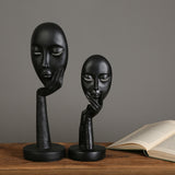 Funki Buys | Statues | Ornament, Abstract Woman's Face | Resin Art Sculpture