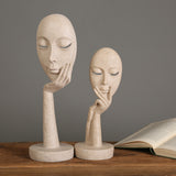 Funki Buys | Statues | Ornament, Abstract Woman's Face | Resin Art Sculpture