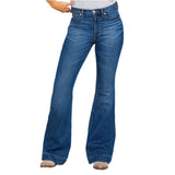 Funki Buys | Pants | Women's High Waste Skinny Bell Bottom Jeans | Flares