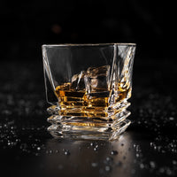 Funki Buys | Glasses | Whisky Glass Set | 4 Pcs Square, 9oz Glass Gift