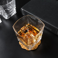 Funki Buys | Glasses | Whisky Glass Set | 4 Pcs Square, 9oz Glass Gift