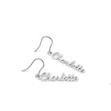 Funki Buys | Earrings | Custom Name Vertical Drop Earrings | Stainless