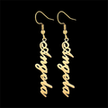 Funki Buys | Earrings | Custom Name Initial Vertical Drop Earring
