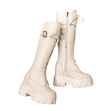 Funki Buys | Boots | Women's Knee High Boots | Retro Motorcycle Boots