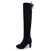 Funki Buys | Boots | Women's Skinny Knee High Suede Boots | Over Knee