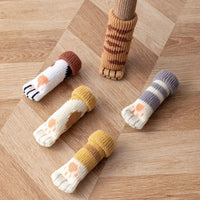 Funki Buys | Chair Leg Covers | Cat Paw Knitted Furniture Socks 4 Pcs