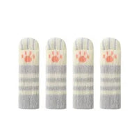 Funki Buys | Chair Leg Covers | Cat Paw Knitted Furniture Socks 4 Pcs
