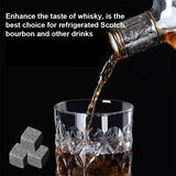 A Out - Funki Buys | Coffret cadeau de pierres à whisky | Verre à whisky (2 pièces) | Pierres à whisky (6 pièces)