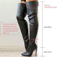 Funki Buys | Boots | Women's Black Sexy Over The Knee Stiletto Boots