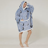 Funki Buys | Oodies | Unisex Animal Print Hoodie Blanket