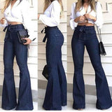 Funki Buys | Pants | Women's Flared Jeans | Thin Wide-Leg Flared Pants