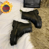 Funki Buys | Boots | Women's Black Ankle Boot | Chunky Heel