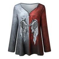 Funki Buys | Shirts | Women's Long Sleeved Wings Zip Up Shirts